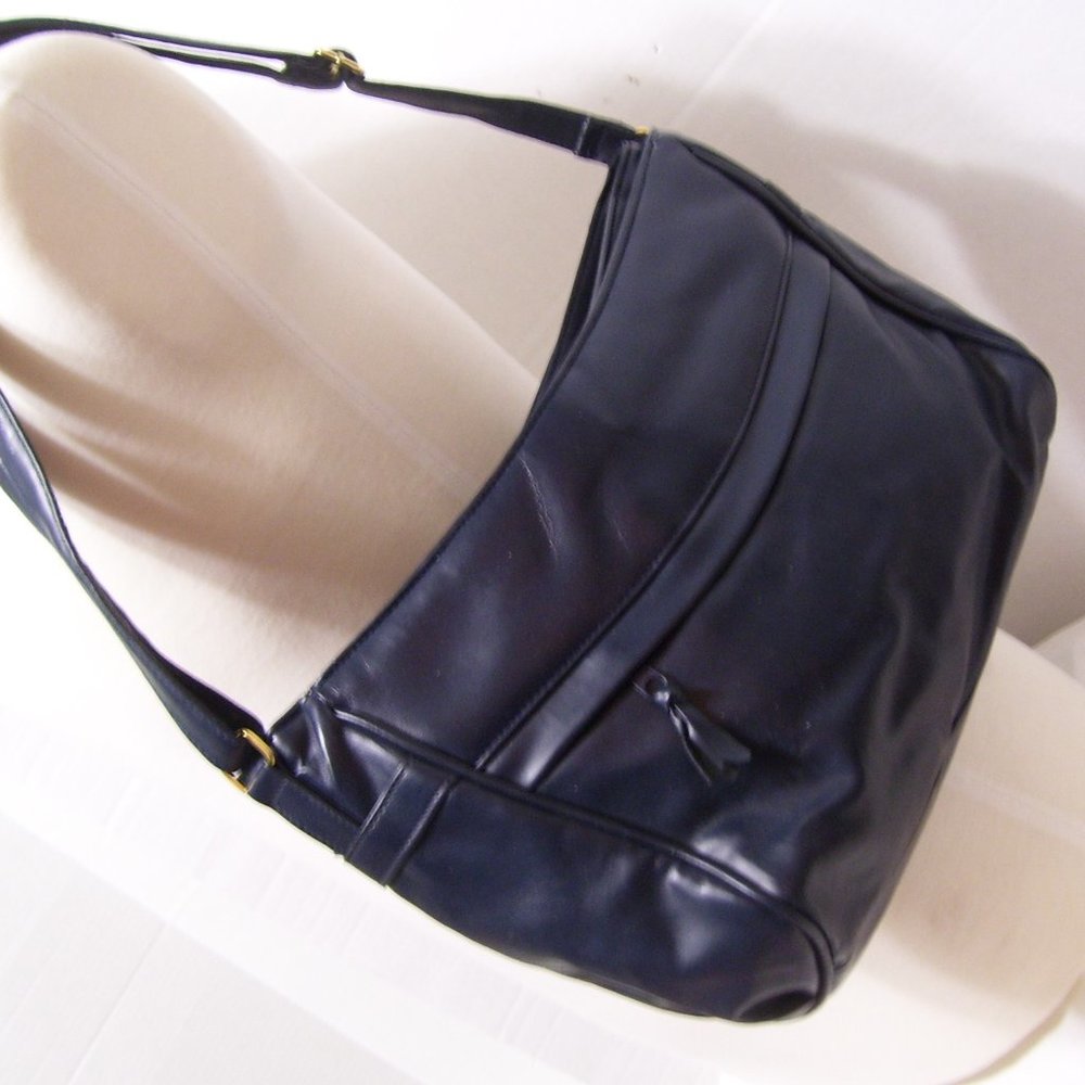 Fashion Vegan Shoulder Crossbody Handbag Navy Blue NWOT